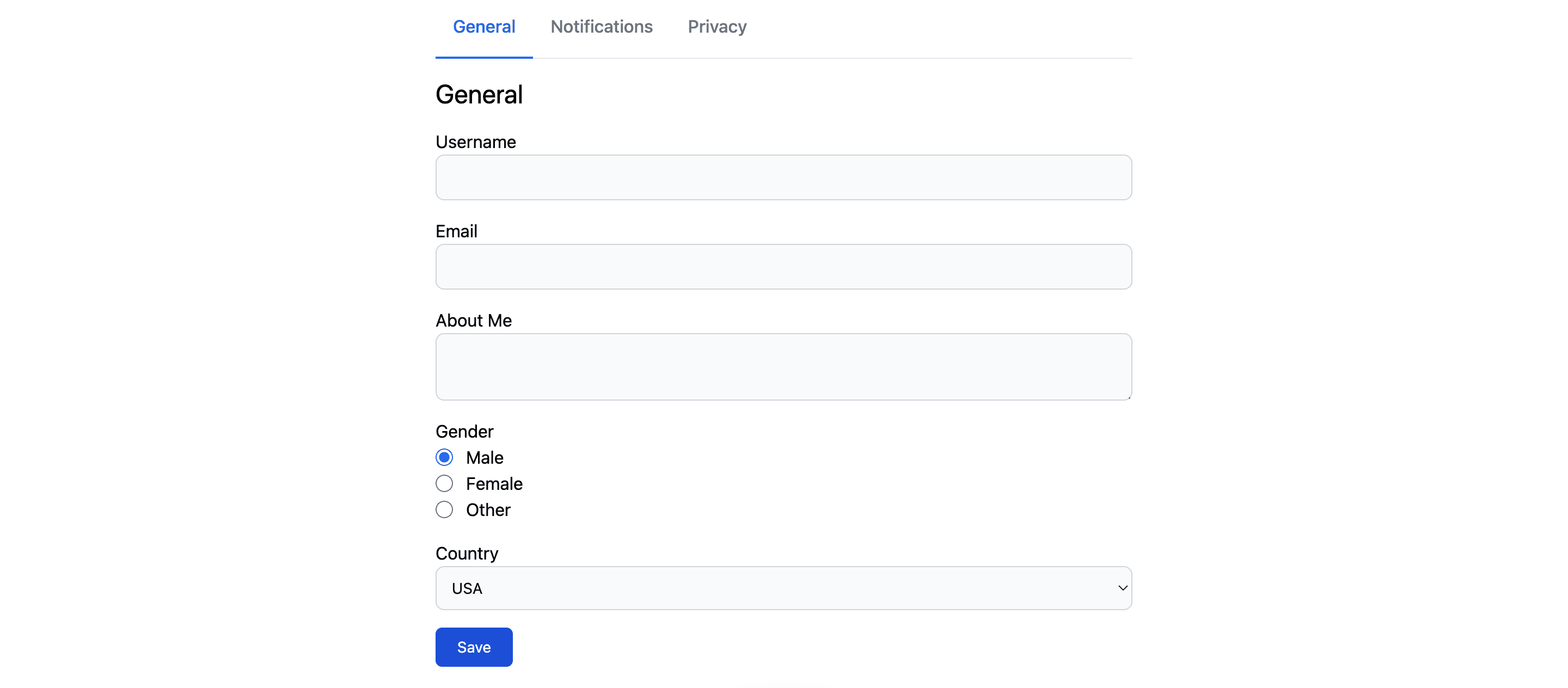 Vue TS Simplified Settings Page thumbnail